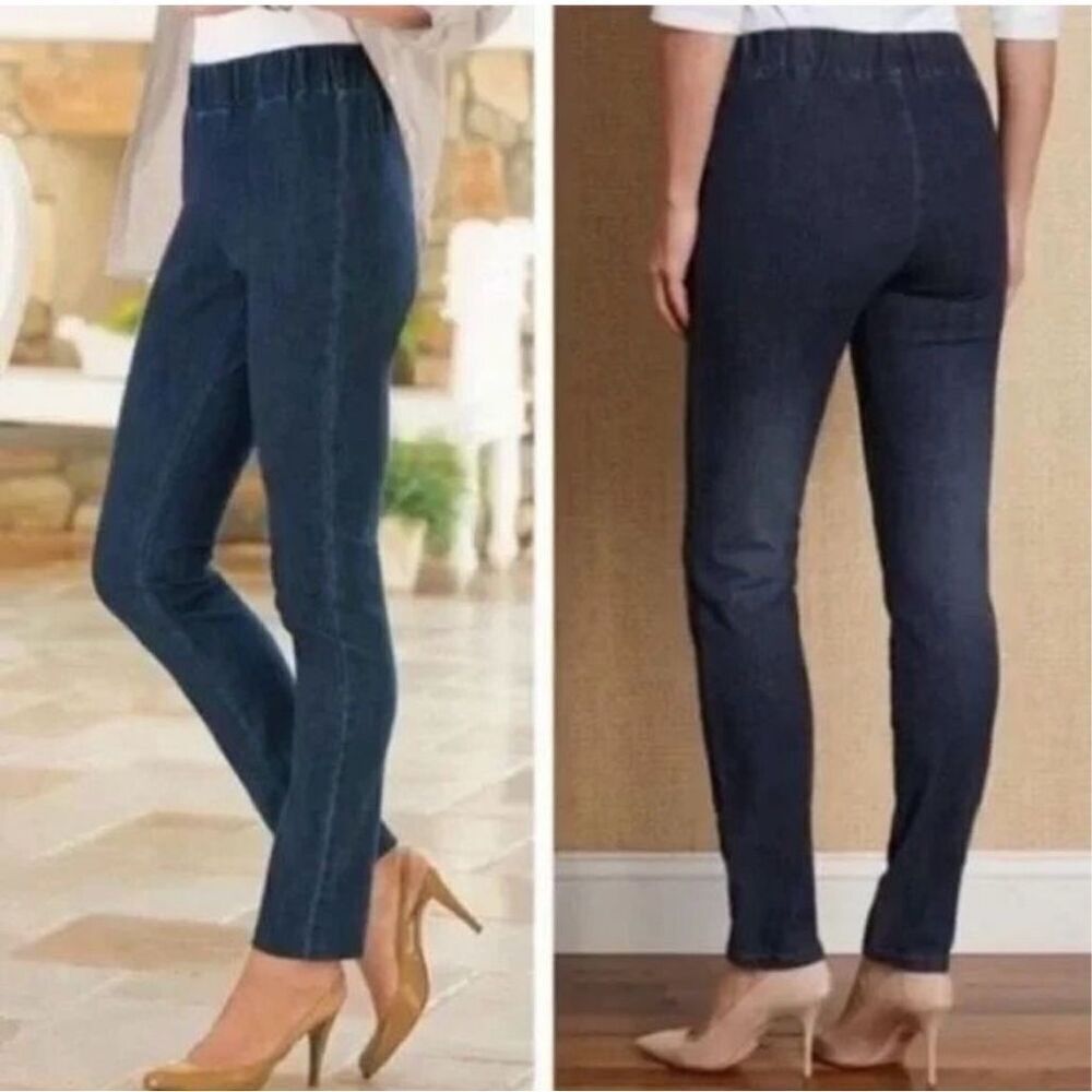 ✨Soft Surroundings Metro Skinny Denim Sz Medium Legging Jeans✨ - Picture 2 of 9